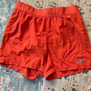 Brooks Vibrant Red Athletic Shorts